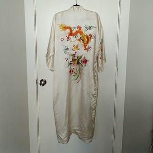 Vintage Embroidered Silk Robe